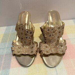 Meihongsong Elegant Gold Women's Heels